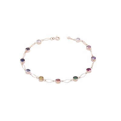 Pulsera en Oro Miel 18kt Colores