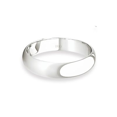 Imagen 2 del producto Argolla Matrimonio de Oro Blanco 18kt Inglés Venecia de 3,5mm