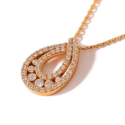 Imagen 2 del producto Collar Oro Miel 18kt Diamantes 43 Pts G/VS Corte Brillante