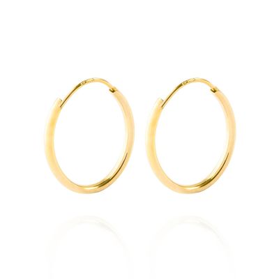 Imagen 2 del producto Aros de Oro 18kt Aros Argollas Ovalada