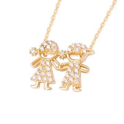 Imagen 1 del producto Collar de Oro de 18kt Circonita niños