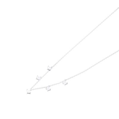 Collar de Plata Esterlina 925 Choker Circones Colgantes