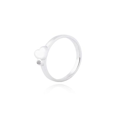 Imagen 1 del producto Anillo de Plata Esterlina 925 Corazón Inclinado