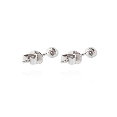 Imagen 2 del producto Aros Oro Blanco 18kt Diamantes Punto de Luz 12pts  SI/H