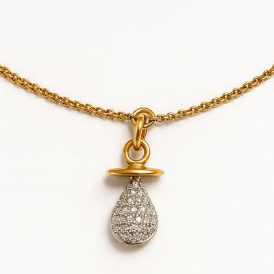Imagen 2 del producto Tobillera Oro Amarillo 18kt Chupete de Diamantes