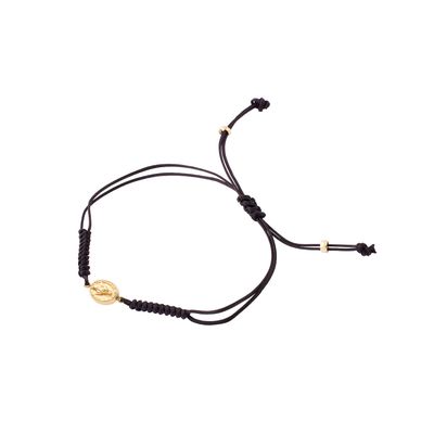 Pulsera de Oro 9kt Virgen De Los Rayos Ajustable