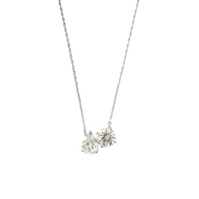 Imagen 2 del producto Collar Plata Esterlina 925 Gota y Circonita Corte Brillante