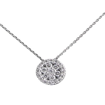 Imagen 1 del producto Collar Oro Blanco 18kt Diamantes 18 Pts Total SI/H