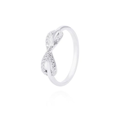 Anillo de Plata Esterlina Infinito Con Circonita