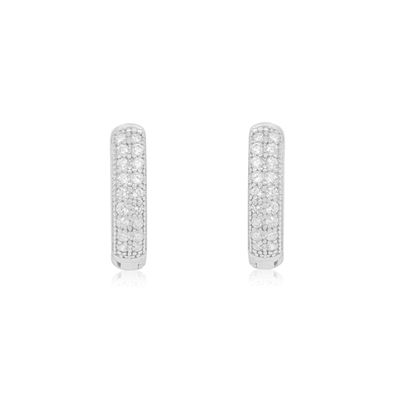 Imagen 1 del producto Aros de Plata Esterlina 925 Argollas 36 Circonitas