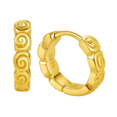 Imagen 2 del producto Aros Revestidos en Oro 18kt Argollas Espirales