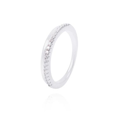 Imagen 1 del producto Anillo de Plata Esterlina Medio Cintillo Reina Con Circonita