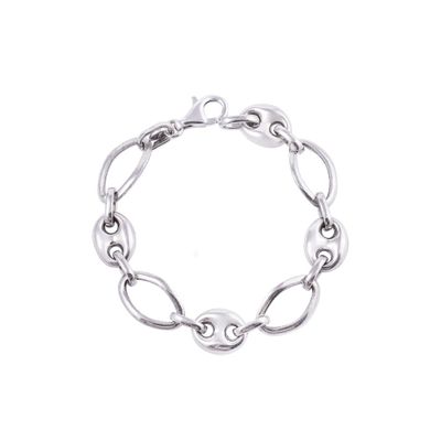 Pulsera de Plata Esterlina 925 Eslabones Grandes