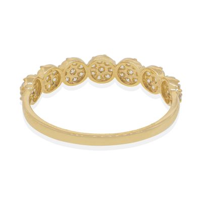 Imagen 2 del producto Anillo Compromiso de Oro 18Kt Flores Circones