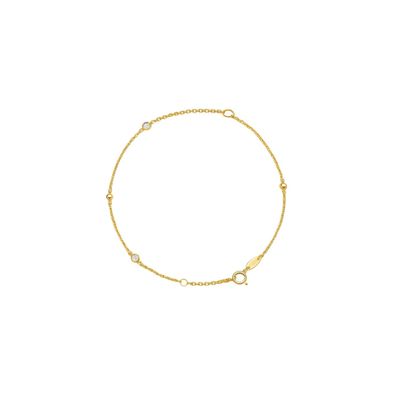 Pulsera Oro Amarillo 18kt Circonita-Bolitas