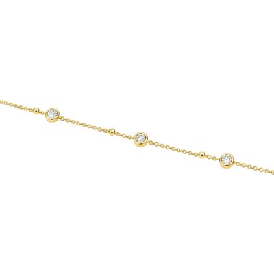 Imagen 2 del producto Pulsera Oro Amarillo 18kt Circonita-Bolitas