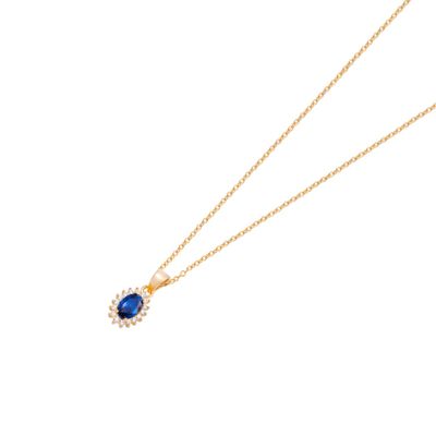 Imagen 2 del producto Colgante de Oro 18kt Zafiro 6MM