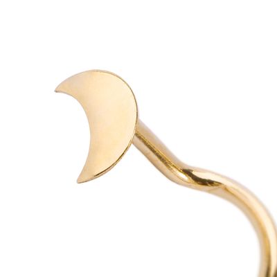 Imagen 2 del producto Aro Piercing de Oro 9kt Media Luna