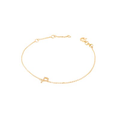 Imagen 1 del producto Pulsera de Oro Amarillo 18kt Letras P con Diamantes 5Pts