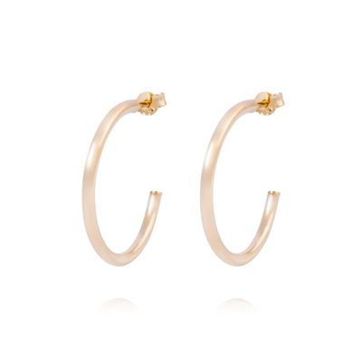 Imagen 1 del producto Aros de Oro 18kt Media Argolla 25MM