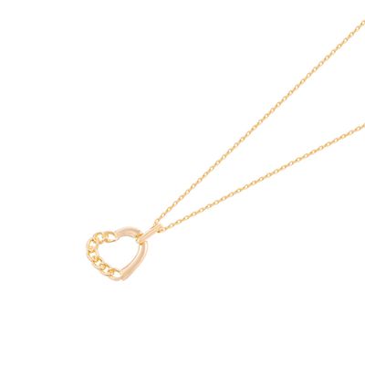 Imagen 2 del producto Collar Oro Amarillo 18kt Corazón Mitad Cadena