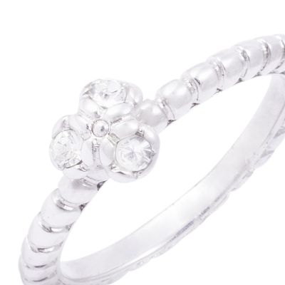 Imagen 2 del producto Anillo de Plata Esterlina 925 Circonitas Brillantes Central 2mm