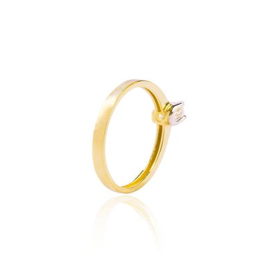 Imagen 2 del producto Anillo Compromiso de Oro 18Kt Solitario Bicolor Circonita
