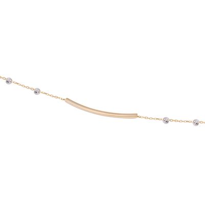 Imagen 2 del producto Pulsera de Oro 18kt Barra y esferas