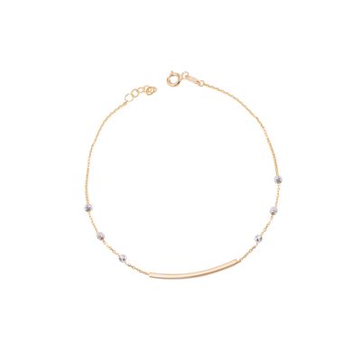 Imagen 1 del producto Pulsera de Oro 18kt Barra y esferas