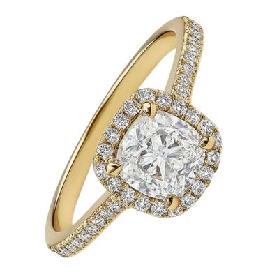 Imagen 2 del producto Anillo Oro Amarillo 18kt Circonita Central 6X6MM