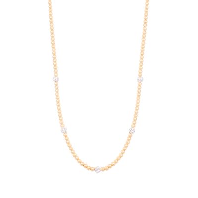 Collar Plata Esterlina 925 Black Sparkle Bañado en Oro 14kt