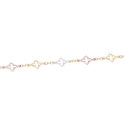 Imagen 2 del producto Pulsera de Oro 18kt Mano de Fátima Bicolor