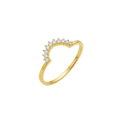 Anillo Oro Amarillo 18kt Diamantes 5 Ptos