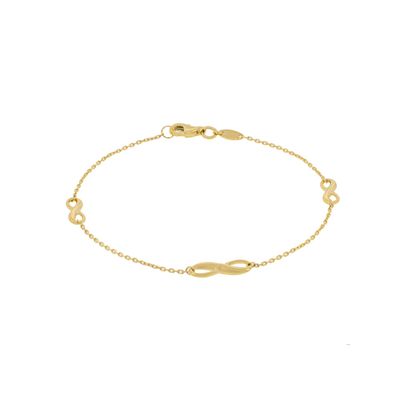 Imagen 2 del producto Pulsera Oro Amarillo 18kt Modelo Triple Infinito 8942