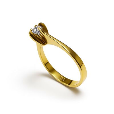 Imagen 2 del producto Anillo Oro Amarillo 18Kt Solitario Circonita