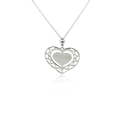 Imagen 2 del producto Collar Plata Esterlina 925 Corazón Centro