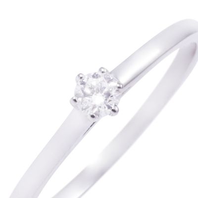 Imagen 2 del producto Anillo Compromiso de Oro de 18kt Solitario 6 puntos de diamante