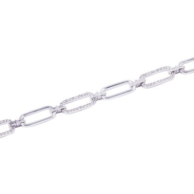 Imagen 2 del producto Pulsera de Oro 18kt Eslabones de brillantes