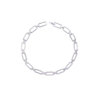Pulsera de Oro 18kt Eslabones de brillantes