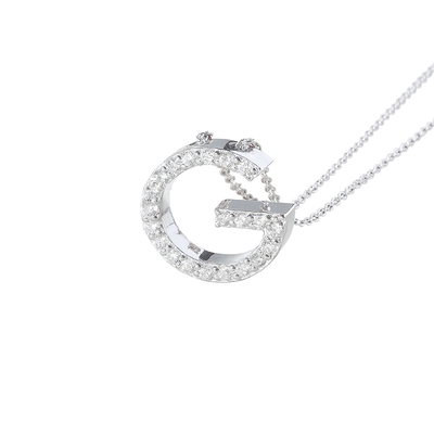 Imagen 2 del producto Collar Oro Blanco 18kt Diamantes Letra G 12Pts Corte Brillante