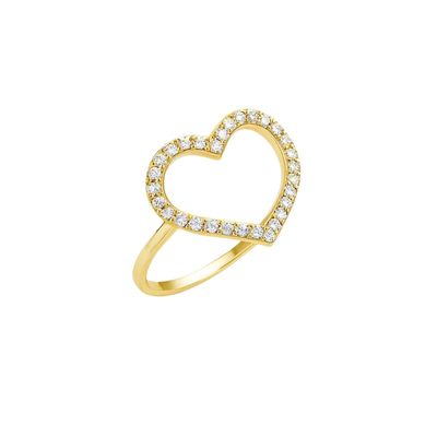 Imagen 1 del producto Anillo Oro Amarillo 14kt Circonita Corazón