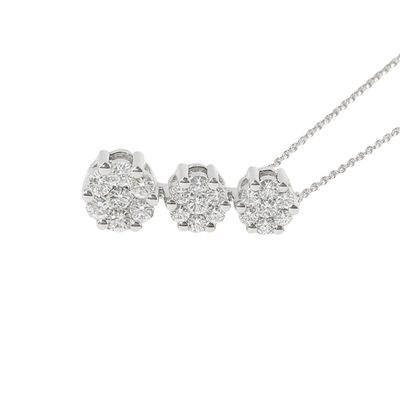 Imagen 2 del producto Collar de Oro Blanco 18kt Diamantes 31 Pts  Corte Brillante 30137