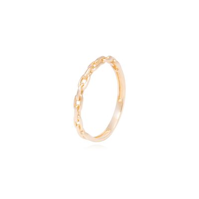 Anillo Oro Amarillo 18kt Eslabones Entrelazados