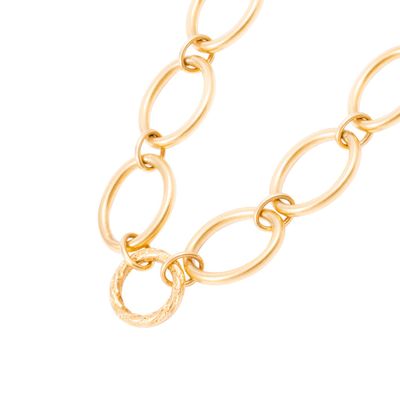 Imagen 2 del producto Collar Oro Amarillo 18kt Óvalos y Círculos con Diseño