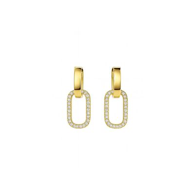 Aros de Oro 18kt Diamantes 38 Puntos es Corte Brillante SI/H