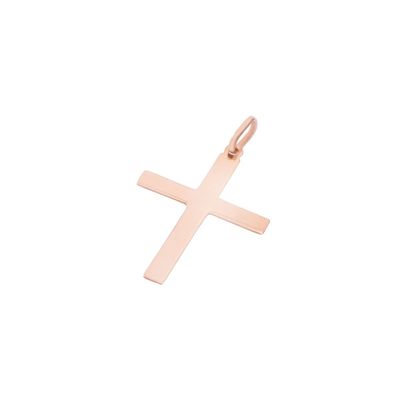 Colgante Oro Miel 18kt Cruz Plana 20x30mm