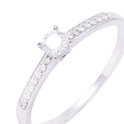 Imagen 2 del producto Anillo Compromiso Oro Blanco 18kt Diamantes Tipo Solitario 21pts