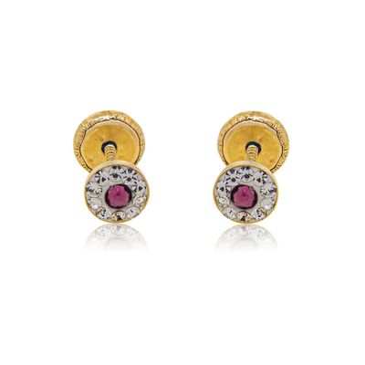 Imagen 2 del producto Aros de Oro 18kt Círculo de Amatista