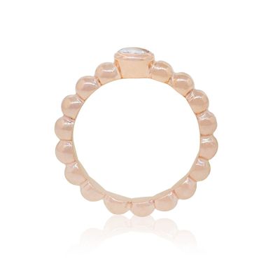 Imagen 2 del producto Anillo de Plata Esterlina 925 Pelotitas Circon Rose