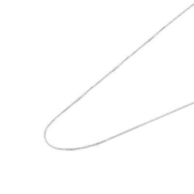 Cadena de Oro Blanco 18kt Eslabon Caja 50CM